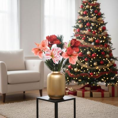 Handgebonden Kunstboeket Amaryllis Christmas