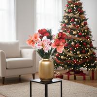 Handgebonden Kunstboeket Amaryllis Christmas