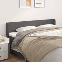 Hoofdbord met randen 163x16x78/88 cm kunstleer grijs