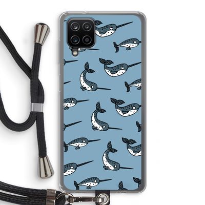 Narwhal: Samsung Galaxy A12 Transparant Hoesje met koord