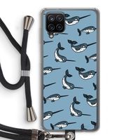 Narwhal: Samsung Galaxy A12 Transparant Hoesje met koord