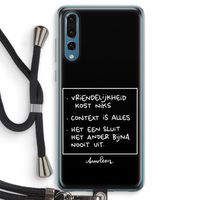 Mijn Motto's: Huawei P20 Pro Transparant Hoesje met koord