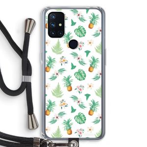 Ananas bladeren: OnePlus Nord N10 5G Transparant Hoesje met koord