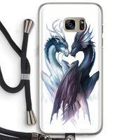 Yin Yang Dragons: Samsung Galaxy S7 Edge Transparant Hoesje met koord