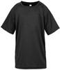 Spiro RT287J Junior Performance Aircool Tee - Black - XS (3-4)