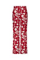 Marilon flower trousers - ruby red/ecru - 13660
