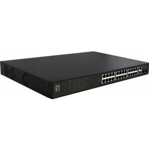 LevelOne GEP-2821 netwerk-switch Unmanaged Gigabit Ethernet (10/100/1000) Power over Ethernet (PoE) 1U Zwart