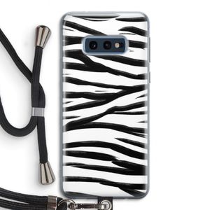 Zebra pattern: Samsung Galaxy S10e Transparant Hoesje met koord