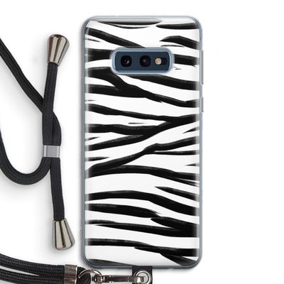 Zebra pattern: Samsung Galaxy S10e Transparant Hoesje met koord