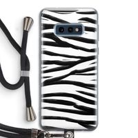 Zebra pattern: Samsung Galaxy S10e Transparant Hoesje met koord