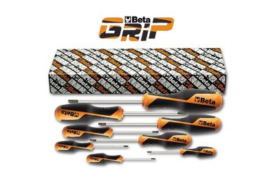 Beta 8-delig set schroevendraaiers voor Tamper Resistant Torx® schroeven, met handgreep (art. 1268RTX) 1268RTX/S8 - 012680307