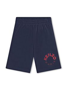 Kenzo Kids short de sport à logo imprimé - Bleu