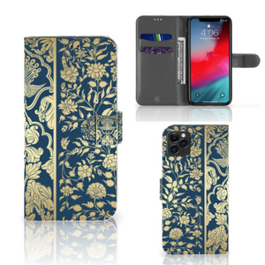 Apple iPhone 11 Pro Max Hoesje Beige Flowers