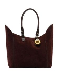 Burberry sac cabas Shield médium en daim - Marron