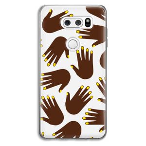 Hands dark: LG V30 Transparant Hoesje