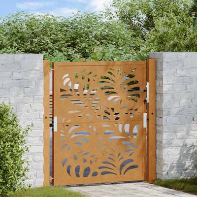 Poort met golfontwerp 105x105 cm weervast staal