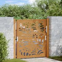 Poort met golfontwerp 105x105 cm weervast staal