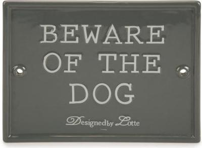 DBL KERA BEWARE OF THE DOG GRS20X16