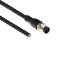ACT SC3404 Industriële Sensorkabel | M12A 4-Polig Male naar Open End | Superflex Xtreme TPE kabel | Afgeschermd | IP67 | Zwart | 1,5 meter