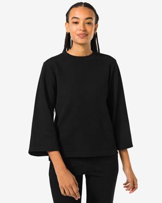 051 Dames Shirt Kacey Met Structuur Zwart (zwart)