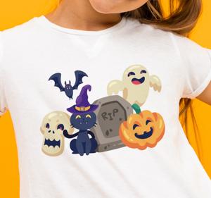 T-shirt kinderen Grappige halloween symbolen