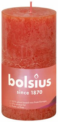 Bolsius shine rustiekkaars 130/68 earthy orange