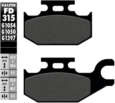 GALFER Brake pad fd315 g1050 organic scooter