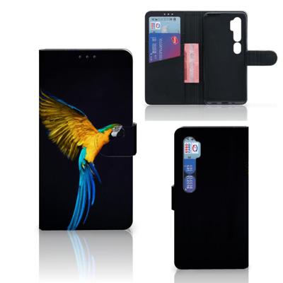 Xiaomi Mi Note 10 Pro | Telefoonhoesje | Met pasjeshouder | Papegaai
