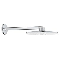 GROHE Rainshower hoofddoucheset: hoofddouche 310 SmartActive rond wandmontage Ø31cm m. 2 sraalsoorten wit/chroom 26475LS0