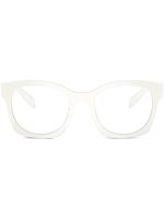 Prada Eyewear logo-lettering D-frame glasses - Blanc - thumbnail