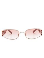 Linda Farrow Shelby oval-frame sunglasses - Marron