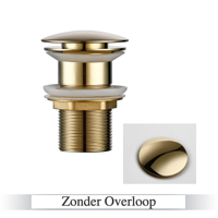 LuxDrain Pop-Up Afvoerplug - Stijlvolle Wastafel Stopper in Zwart, Goud en Rosé