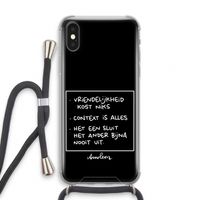 Mijn Motto's: iPhone X Transparant Hoesje met koord