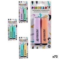 Fluoriscerende Markeerstift Pincello AR1807536 AR1807536 Geel Groen Oranje Lila Taart (72 Stuks)