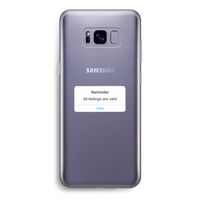 Reminder: Samsung Galaxy S8 Transparant Hoesje