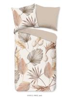 Good Morning Dekbedovertrek "bladeren" - Zand - (135x200 cm) - Katoen