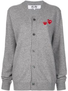 Comme Des Garçons Play cardigan à patch logo - Gris