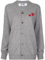 Comme Des Garçons Play cardigan à patch logo - Gris