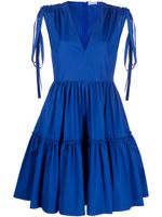 RED Valentino robe courte évasée à volants superposés - Bleu - thumbnail