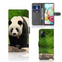 Samsung Galaxy A71 | Telefoonhoesje | Met pasjeshouder | Panda