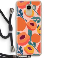 Perzik: Samsung Galaxy J6 (2018) Transparant Hoesje met koord