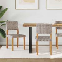 Eetkamerstoel 2 pcs Kubu grijs 46 x 55 x 84 cm Kubu Rattan