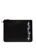 Givenchy portefeuille en cuir à logo imprimé - Noir