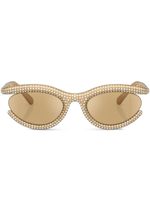 Swarovski lunettes de soleil ovales ornées de cristaux