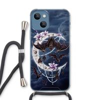 Vleermuizen Maan: iPhone 13 Transparant Hoesje met koord