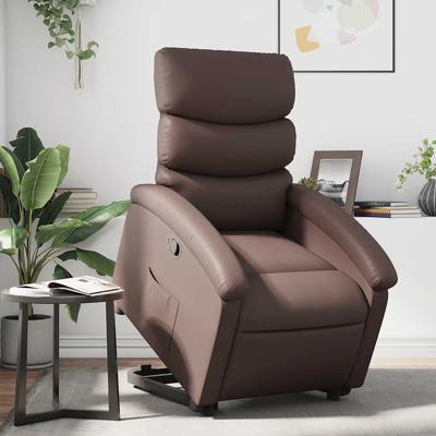 Sta-op-fauteuil verstelbaar kunstleer bruin