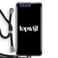 Topwijf Zwart: Honor 9 Transparant Hoesje met koord