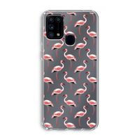 Flamingoprint groen: Samsung Galaxy M31 Transparant Hoesje