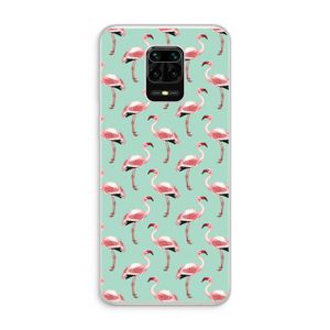 Flamingoprint groen: Xiaomi Redmi Note 10 Lite Transparant Hoesje