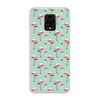Flamingoprint groen: Xiaomi Redmi Note 10 Lite Transparant Hoesje Flamingoprint groen: Xiaomi Redmi Note 10 Lite Transparant Hoesje